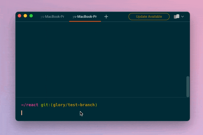 Warp: View Commit History - git log, git reflog, and git show