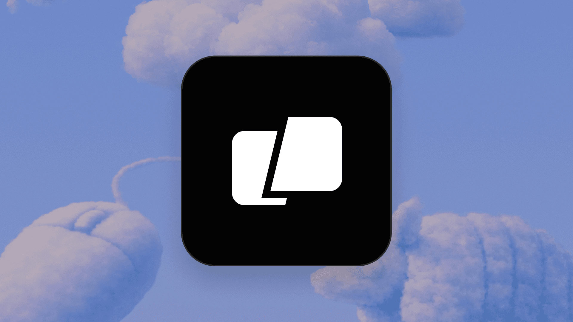 Warp app icon on a cloudy blue sky