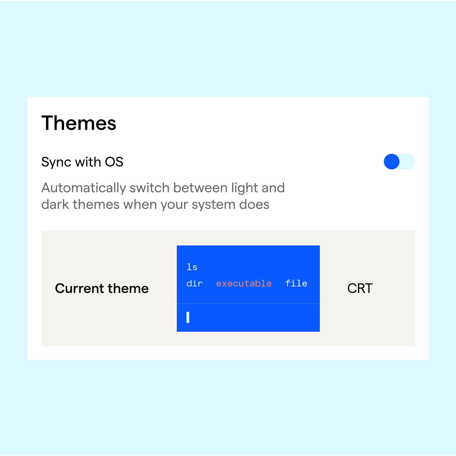 Customizable appearance