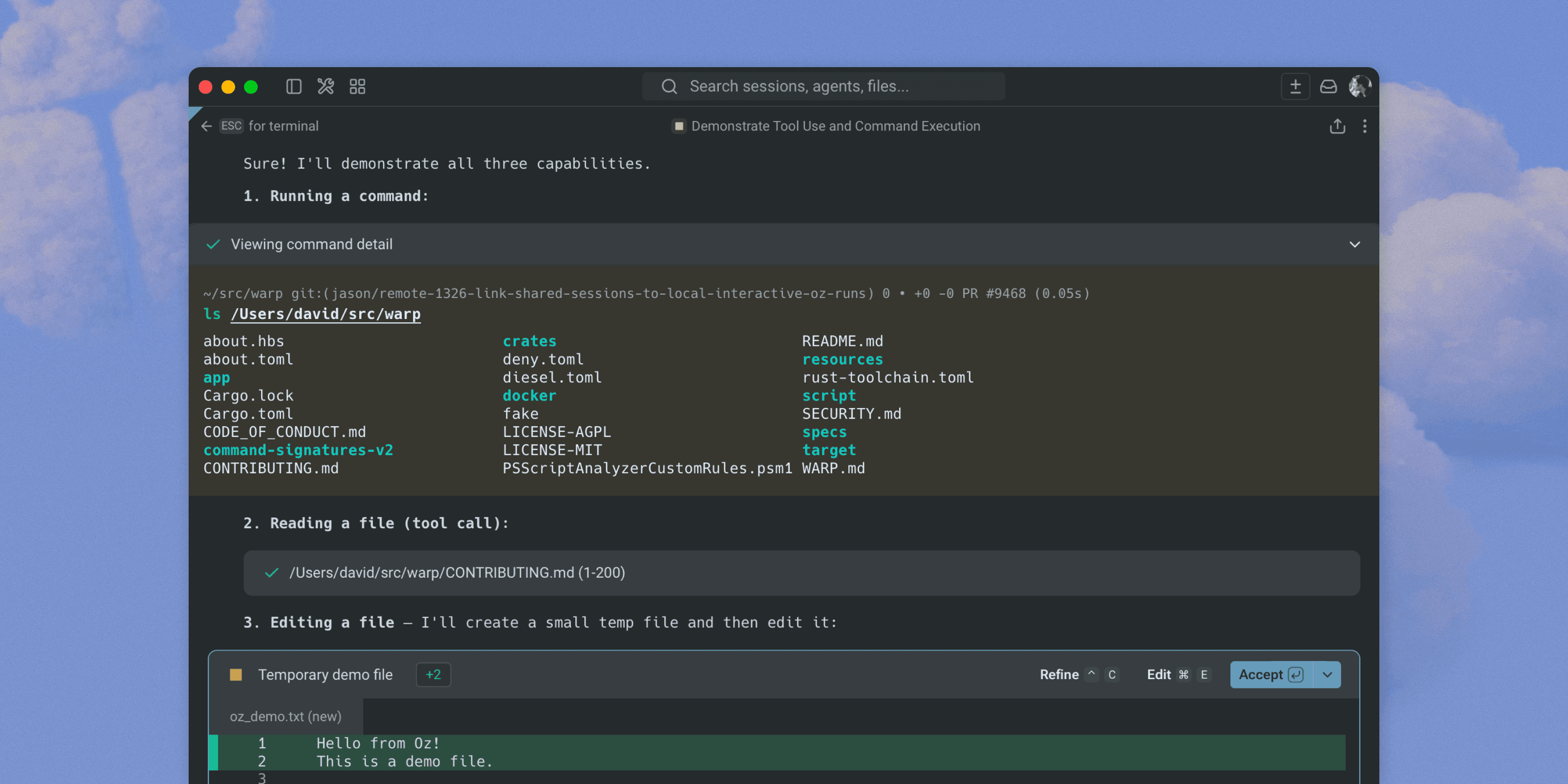The Block Model Behind Warp's Agentic Development Environment