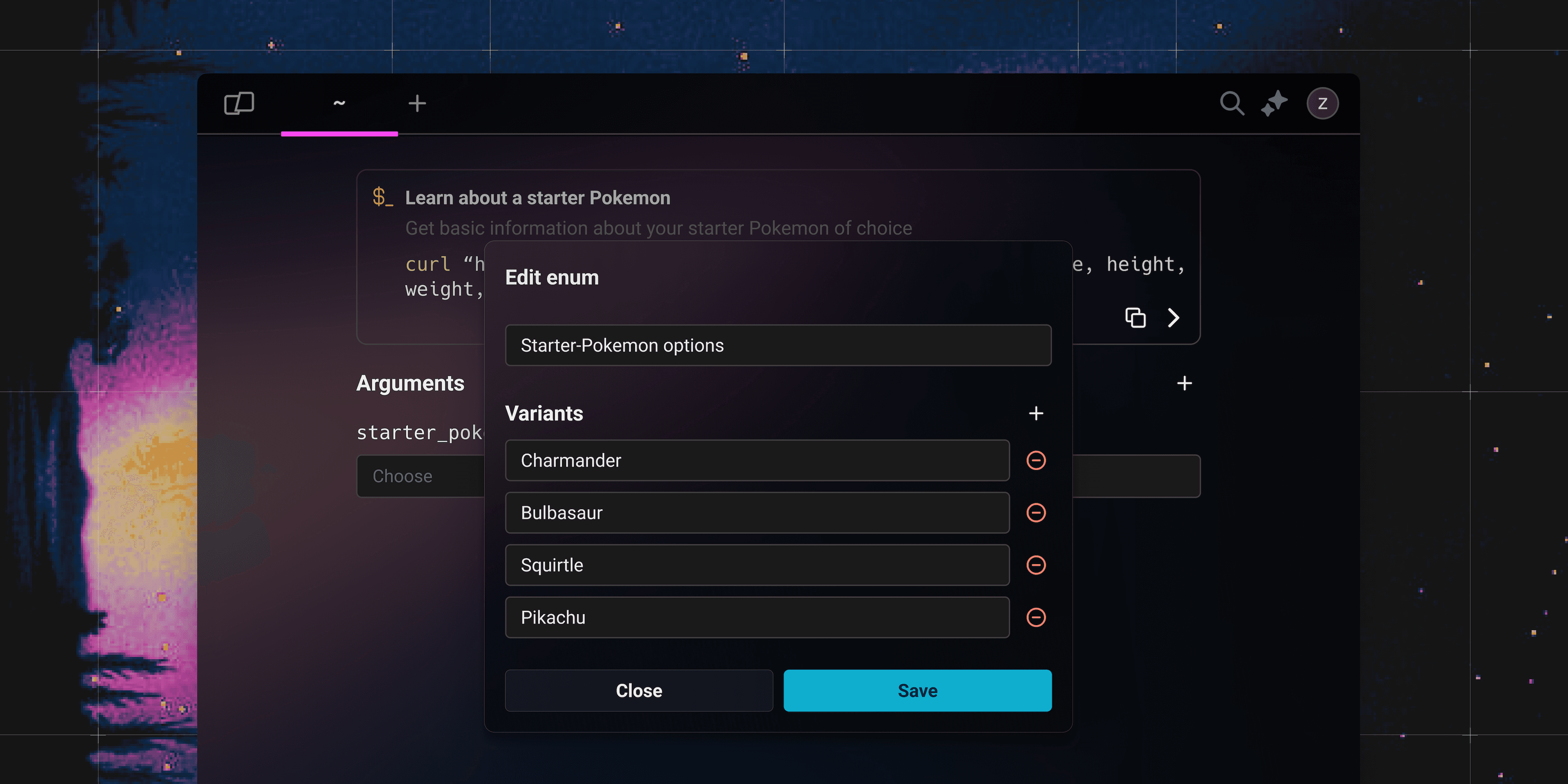 Build error-proof command workflows with defined options for arguments